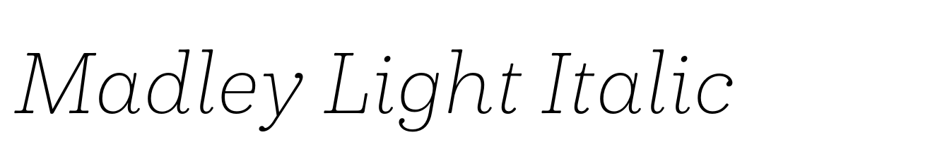 Madley Light Italic